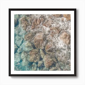 Rocky Coastline Square Art Print