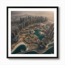 Aerial View Of Dubai Art Print