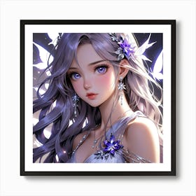 Default A Captivatingly Ethereal Anime Girl Every Detail Emana 2 Art Print