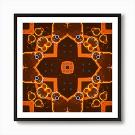 The Pattern Is A Hot Orange Sun Art Print