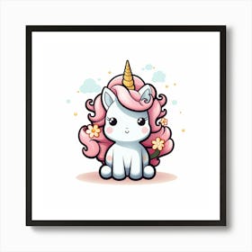 Cute Unicorn 566 Art Print