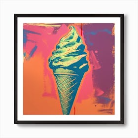 Ice Cream Cone Pop Art 3 Art Print