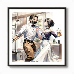 Cafe Swing2 Art Print