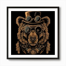 Steampunk Bear 34 Art Print