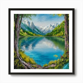 Lake In The Mountains 5 Art Print