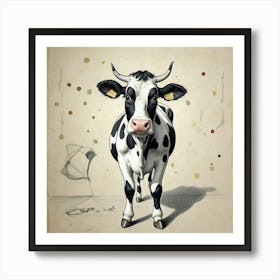 Cow With Horns 5 Art Print