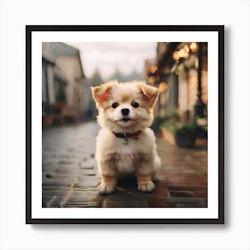 Photos of a cute dog Art Print