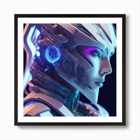 Ciborg Cyberpunk Robot (197) Art Print