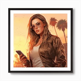 Grand Theft Auto Khloe kardashian Art Print