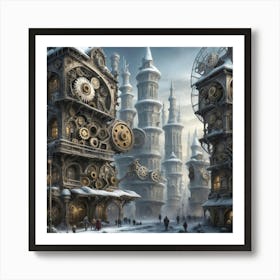 Steampunk City Art Print