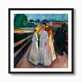 On The Bridge, Edvard Munch Art Print