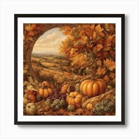 Autumn Pumpkins Art Print