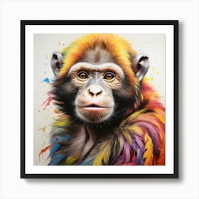 Chimpanzee COLORFUL Art Print