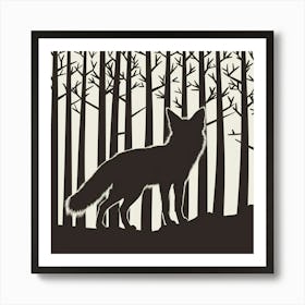 Fox In The Woods Art Print