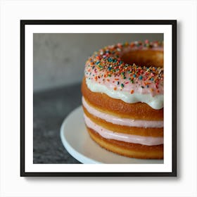 Donut Cake Art Print