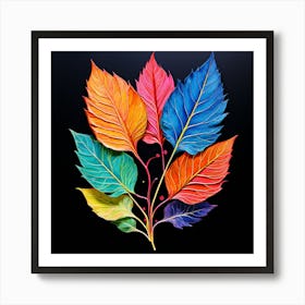 Colorful Leaves Art Print