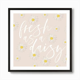 Fresh as a Daisy Multiple Daisies Peach Art Print