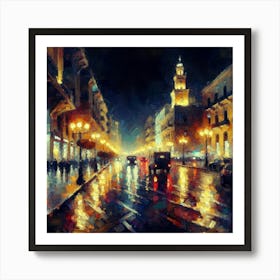 Night In The City Art Print