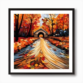 Autumn Road Art Print