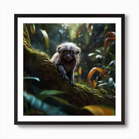 Lion-Tamarin Monkey Art Print