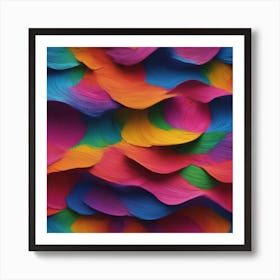 Abstract - colourful petals Art Print