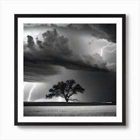 Lightning In The Sky 11 Art Print