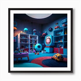 Myeera Gigantic Epic Toy Room Retro Futuristic Semi Abstract Ci 2c680e84 56c9 4fba 992f 7d98e2ef86a9 Art Print