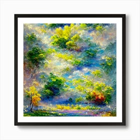 Soft brush strokes and vibrant colors Art Print