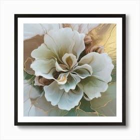 Flower In Gold Art Print