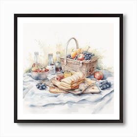 Picnic Basket Art Print