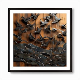 Birds In Flight 2 Art Print