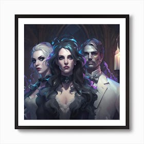 Vampires And Witches Art Print