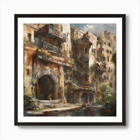 City By The Water Art Print