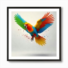 Colorful Parrot 3 Art Print