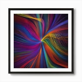 Abstract Colorful Rays Art Print