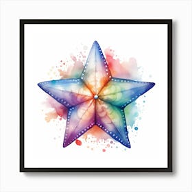 Watercolor Starfish Art Print