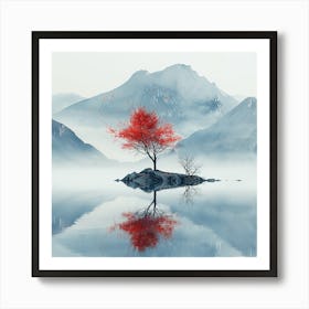 Tree In The Water - abstract art, abstract painting  city wall art, colorful wall art, home decor, minimal art, modern wall art, wall art, wall decoration, wall print colourful wall art, decor wall art, digital art, digital art download, interior wall art, downloadable art, eclectic wall, fantasy wall art, home decoration, home decor wall, printable art, printable wall art, wall art prints, artistic expression, contemporary, modern art print, Art Print
