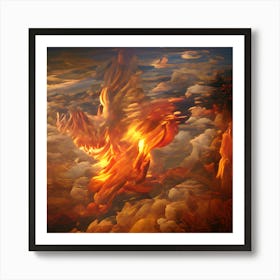 Fire Phoenix Art Print