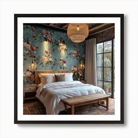 Floral Bedroom 1 Art Print