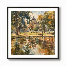 Vondelpark Amsterdam Series. Water Colour 2 Art Print