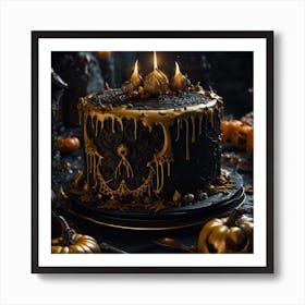 Halloween Cake Art Print