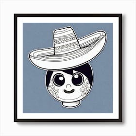 Mexico Hat Sticker 2d Cute Fantasy Dreamy Vector Illustration 2d Flat Centered By Tim Burton (11) Art Print