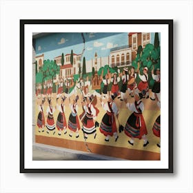 Greece Mural Art Print