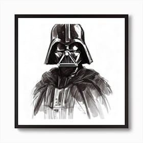 Darth Vader Sketch Star Wars Art Print Art Print