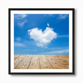 Heart Shaped Cloud Art Print