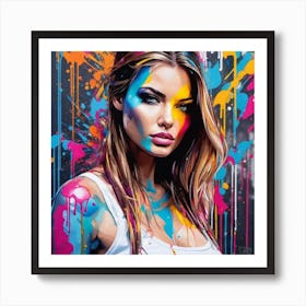 Splatter Girl 4 Art Print