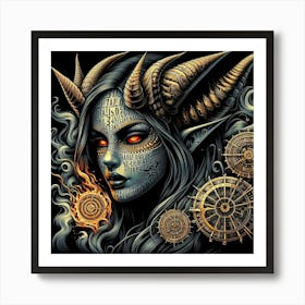 Demon Woman 1 Art Print