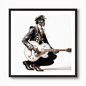 Chuck Berry doing the Duck Walk Art Print