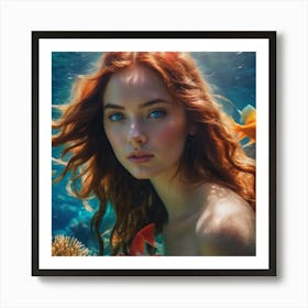 Underwater mermaid Art Print