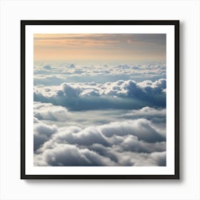 View Of Clouds From An Airplane Art Print